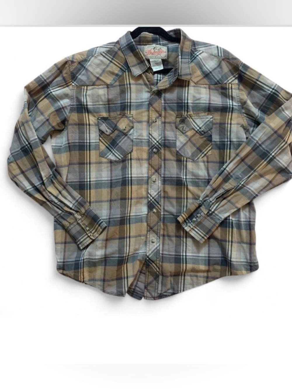 RARE FIND: Men's XL Wrangler 100% Cotton Pearl Snap Western Shirt classic unisex